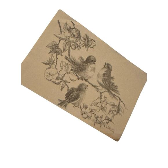 Ann Adams Lot 4 Dog Cat & Birds Art Cards 2 Postcards 2 Notecards w/ Envelopes - Picture 3 of 8